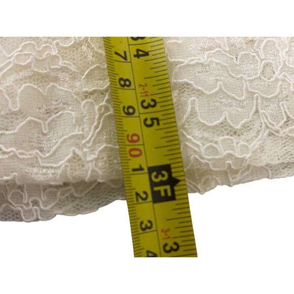 Tahari Womens Dress 8P Petite White Arthur Levine Luxe Floral Lace Cocktail NWT - Picture 7 of 8
